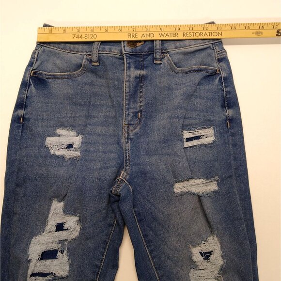 SO Super High Rise Curvy Jegging Tag Size 7/28W Actual 26x28 Distressed Denim - Picture 8 of 9